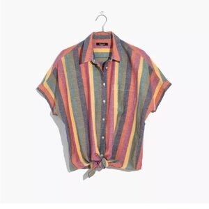 Madewell Multicolor Striped Button Down Shirt